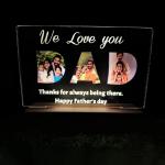 Gugan's Custom Father's Day Night Light – Personalized Photo Gift for Dad, Home Décor Keepsake, LED Lamp from Son or Daughter, Gift for Husband