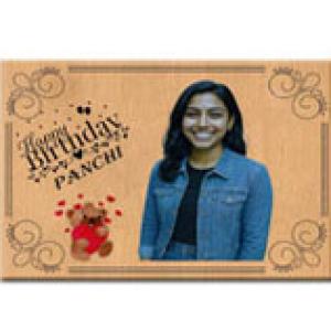 Gugan's Personalized UV Printed Wooden Plaque with Photo & Text – Unique Wood Photo Gift for Him, Her, Mom, Dad, Friend