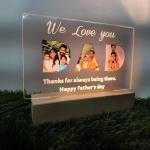 Gugan's Custom Father's Day Night Light – Personalized Photo Gift for Dad, Home Décor Keepsake, LED Lamp from Son or Daughter, Gift for Husband