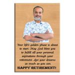 Personalized Wooden Photo Plaque with Photos | Happy Retirement Life Gift for Father | Lecturer | Senior | Manager.