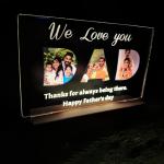 Gugan's Custom Father's Day Night Light – Personalized Photo Gift for Dad, Home Décor Keepsake, LED Lamp from Son or Daughter, Gift for Husband