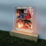 Gugan's Custom Father's Day Night Light – Personalized Photo Gift for Dad, Home Décor Keepsake, LED Lamp from Son or Daughter, Gift for Husband