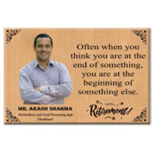 Personalized Wooden Photo Plaque with Photos | Happy Retirement Life Gift for Father | Lecturer | Senior | Manager.