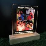 Gugan's Custom Father's Day Night Light – Personalized Photo Gift for Dad, Home Décor Keepsake, LED Lamp from Son or Daughter, Gift for Husband