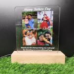 Gugan's Custom Father's Day Night Light – Personalized Photo Gift for Dad, Home Décor Keepsake, LED Lamp from Son or Daughter, Gift for Husband