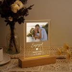 Gugan's Gifts Personalized Photo Lamp for Couples – Custom Acrylic LED Night Light with Photo, Name & Date, Gift for Anniversary, Wedding or Birthday