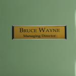 Gugan's Nameplate with Modern Aluminum Nameplate Holder for Wall or Door, Adhesive Backing Included (Gold, 30 x 08 cm)