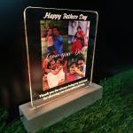 Gugan's Custom Father's Day Night Light – Personalized Photo Gift for Dad, Home Décor Keepsake, LED Lamp from Son or Daughter, Gift for Husband