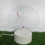 Gugan's Gifts Acrylic Personalized Illusion Photo Lamp – A Customizable lamp with Name, and Date, Perfect for Couples. (Model 10)