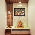 anesh/Mahalakshmi/Saraswati/Photo Frame | Hindu Bhagwan Devi Devta in Single Frame for Pooja | Wall Décor, Engineered Wood, Wall Mount, Multicolour - 13x19 inches