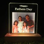 Gugan's Custom Father's Day Night Light – Personalized Photo Gift for Dad, Home Décor Keepsake, LED Lamp from Son or Daughter, Gift for Husband