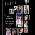 Customized Birthday Month Calendar OR Custom Message Engineered Wood Photo Frames (Black, 12x8 Inch) | Personalised Wall Room and Home Decor Birthday Gift For Wife, Husband, Parents, Friend