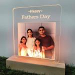 Gugan's Custom Father's Day Night Light – Personalized Photo Gift for Dad, Home Décor Keepsake, LED Lamp from Son or Daughter, Gift for Husband