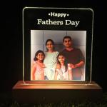 Gugan's Custom Father's Day Night Light – Personalized Photo Gift for Dad, Home Décor Keepsake, LED Lamp from Son or Daughter, Gift for Husband