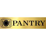 Sign Pantry| Lightweight ABS Plastic Self Adhesive Signboard Signage for Office, Hospitals, Colleges, Supermarket | Acrylic Sheet (12 X 3 Inches) (Pantry) (Gold)