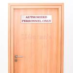 Authorized Personnel Only Acrylic Sign Board Display for Office Restaurant Hospital Mall Colleges School Hotels Bank Self Adhesive Engraved Acrylic Signboard Signage (12 X 3 Inches)