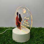 Gugan's Gifts Acrylic Personalized Illusion Photo Lamp – A Customizable lamp with Name, and Date, Perfect for Couples. (Model 2)