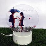 Gugan's Gifts Acrylic Personalized Illusion Photo Lamp – A Customizable lamp with Name, and Date, Perfect for Couples. (Model 5)