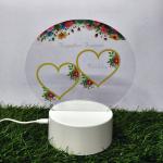 Gugan's Gifts Acrylic Personalized Illusion Photo Lamp – A Customizable lamp with Name, and Date, Perfect for Couples. (Model 4)