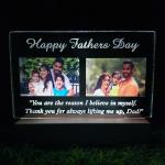 Gugan's Custom Father's Day Night Light – Personalized Photo Gift for Dad, Home Décor Keepsake, LED Lamp from Son or Daughter, Gift for Husband