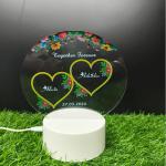 Gugan's Gifts Acrylic Personalized Illusion Photo Lamp – A Customizable lamp with Name, and Date, Perfect for Couples. (Model 4)