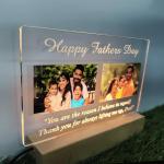 Gugan's Custom Father's Day Night Light – Personalized Photo Gift for Dad, Home Décor Keepsake, LED Lamp from Son or Daughter, Gift for Husband