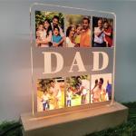 Gugan's Custom Father's Day Night Light – Personalized Photo Gift for Dad, Home Décor Keepsake, LED Lamp from Son or Daughter, Gift for Husband