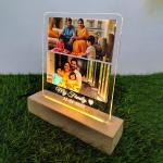Gugan's Gifts Personalized Photo Lamp for Couples – Custom Acrylic LED Night Light with Photo, Name & Date, Gift for Anniversary, Wedding or Birthday (Model 2)