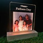 Gugan's Custom Father's Day Night Light – Personalized Photo Gift for Dad, Home Décor Keepsake, LED Lamp from Son or Daughter, Gift for Husband