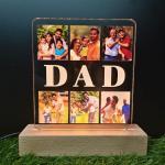 Gugan's Custom Father's Day Night Light – Personalized Photo Gift for Dad, Home Décor Keepsake, LED Lamp from Son or Daughter, Gift for Husband