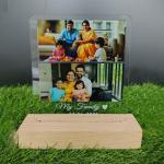 Gugan's Gifts Personalized Photo Lamp for Couples – Custom Acrylic LED Night Light with Photo, Name & Date, Gift for Anniversary, Wedding or Birthday (Model 2)