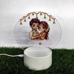 Gugan's Gifts Acrylic Personalized Illusion Photo Lamp – A Customizable lamp with Name, and Date, Perfect for Couples. (Model 8)