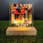 Gugan's Gifts Personalized Photo Lamp for Couples – Custom Acrylic LED Night Light with Photo, Name & Date, Gift for Anniversary, Wedding or Birthday (Model 2)