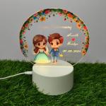 Gugan's Gifts Acrylic Personalized Illusion Photo Lamp – A Customizable lamp with Name, and Date, Perfect for Couples. (Model 7)