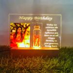 Gugan's Gifts Personalized Photo Lamp for Birthday – Custom Acrylic LED Night Light with Message Bottle(DIY)- Write Your own (Model 3)