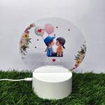 Gugan's Gifts Acrylic Personalized Illusion Photo Lamp – A Customizable lamp with Name, and Date, Perfect for Couples. (Model 6)
