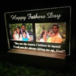 Gugan's Custom Father's Day Night Light – Personalized Photo Gift for Dad, Home Décor Keepsake, LED Lamp from Son or Daughter, Gift for Husband