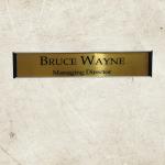 Gugan's Nameplate with Modern Aluminum Nameplate Holder for Wall or Door, Adhesive Backing Included (Gold, 30 x 06 cm)