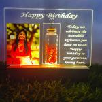 Gugan's Gifts Personalized Photo Lamp for Birthday – Custom Acrylic LED Night Light with Message Bottle(DIY)- Write Your own (Model 3)