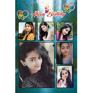 Personalised Collage Photo Frames For Wall Decoration & Table Top (12x8 Inch) | Personalised Engineered Wood Photo Frame For Birthday, Anniversary, Wedding Gift, Bedroom, Living Room -D2