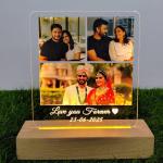 Gugan's Gifts Personalized Photo Lamp for Couples – Custom Acrylic LED Night Light with Photo, Name & Date, Gift for Anniversary, Wedding or Birthday (Model 3)