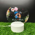 Gugan's Gifts Acrylic Personalized Illusion Photo Lamp – A Customizable lamp with Name, and Date, Perfect for Couples. (Model 6)