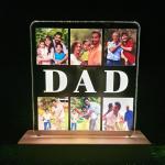Gugan's Custom Father's Day Night Light – Personalized Photo Gift for Dad, Home Décor Keepsake, LED Lamp from Son or Daughter, Gift for Husband