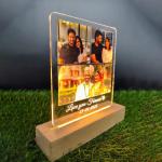 Gugan's Gifts Personalized Photo Lamp for Couples – Custom Acrylic LED Night Light with Photo, Name & Date, Gift for Anniversary, Wedding or Birthday (Model 3)