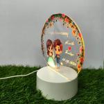 Gugan's Gifts Acrylic Personalized Illusion Photo Lamp – A Customizable lamp with Name, and Date, Perfect for Couples. (Model 7)