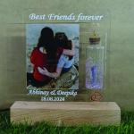 Gugan's Personalized Photo Lamp for Friends – Custom Acrylic LED Night Light with Message Bottle(DIY)- Write Your own