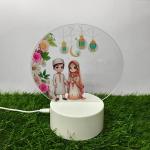 Gugan's Gifts Acrylic Personalized Illusion Photo Lamp – A Customizable lamp with Name, and Date, Perfect for Couples. (Model 3)