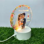 Gugan's Gifts Acrylic Personalized Illusion Photo Lamp – A Customizable lamp with Name, and Date, Perfect for Couples. (Model 1)