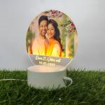Gugan's Personalized Photo Heart Night Light, Couple Photo Lamp, Custom Acrylic Frame, Bedroom Decor, Custom Led Night Light, Gift for Her Him