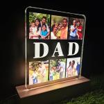 Gugan's Custom Father's Day Night Light – Personalized Photo Gift for Dad, Home Décor Keepsake, LED Lamp from Son or Daughter, Gift for Husband
